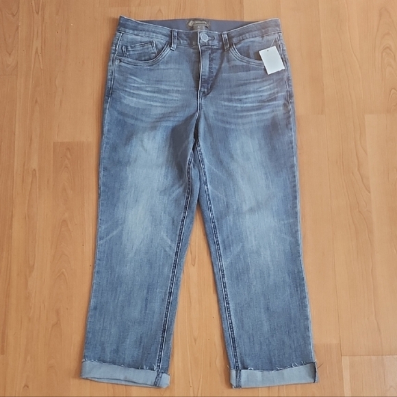 Democracy Ab Technology Straight Leg Jeans With Raw Hem New With Tags - Picture 2 of 16